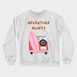 Adventure Awaits Sloth Crewneck Sweatshirt